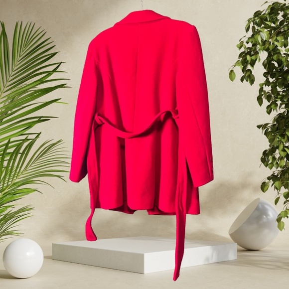 Worthington Red Wool-Blend Peacoat - Size 12 - Picture 2 of 3